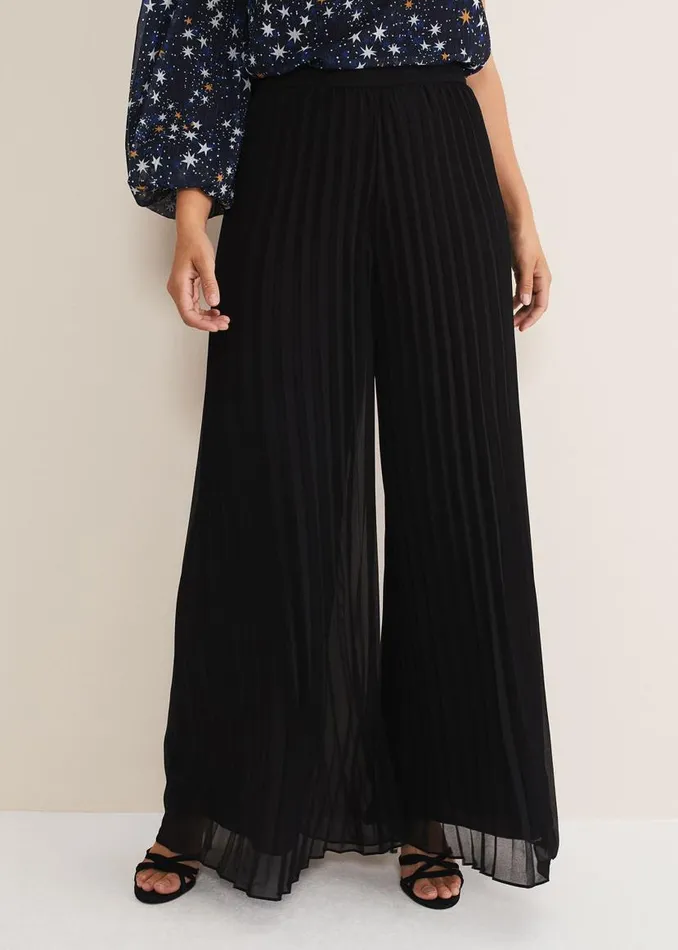 Phase Eight Trousers Sylvie Pleat Wide Leg Trousers Black 8211 Women