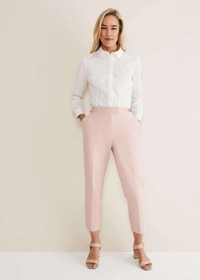 Phase Eight Trousers Ulrica Straight Leg Trousers Pale Pink 8211 Women