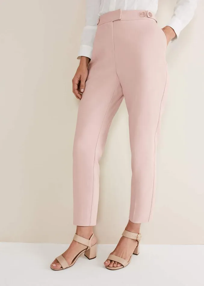 Phase Eight Trousers Ulrica Straight Leg Trousers Pale Pink 8211 Women