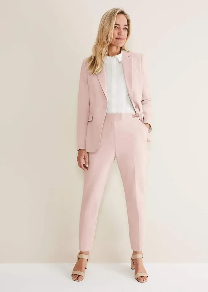 Phase Eight Trousers Ulrica Straight Leg Trousers Pale Pink 8211 Women