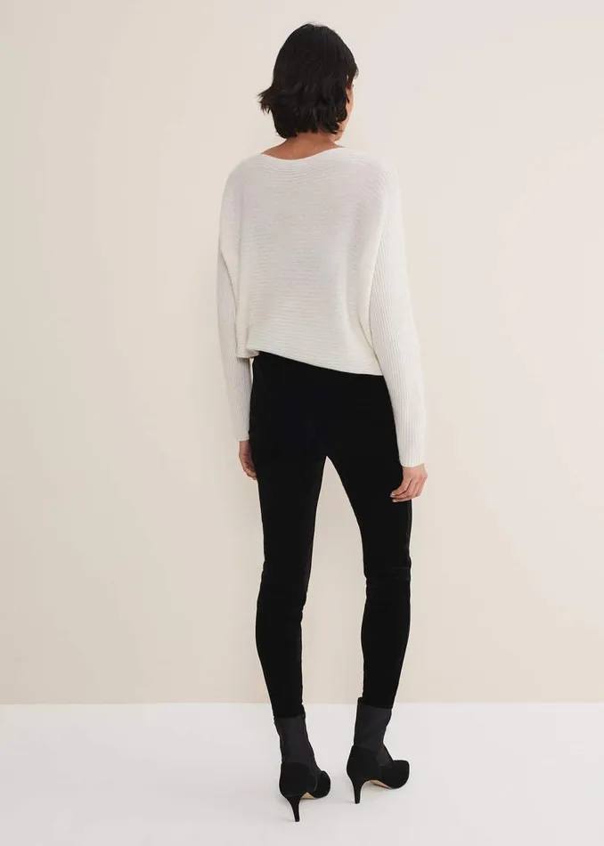 Phase Eight Trousers Valerie Velvet Leggings Black 8211 Women