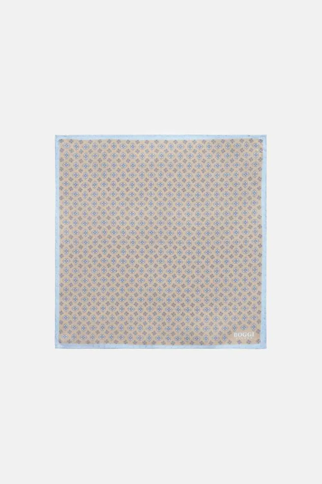 Pocket Squares Men Boggi Milano Patterned Silk Pocket Square Natural