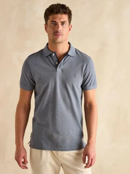 Polo Shirts Men Joules Grey Regular Fit Cotton Pique Polo Shirt