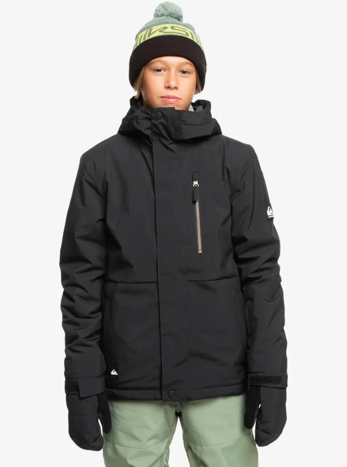 Quiksilver 816 Mission Solid Insulated Snow Jacket True Black Boys Snow Jackets Quiksilver 816 Mission Solid Insulated Snow Jacket True Black Boys Snow Jackets