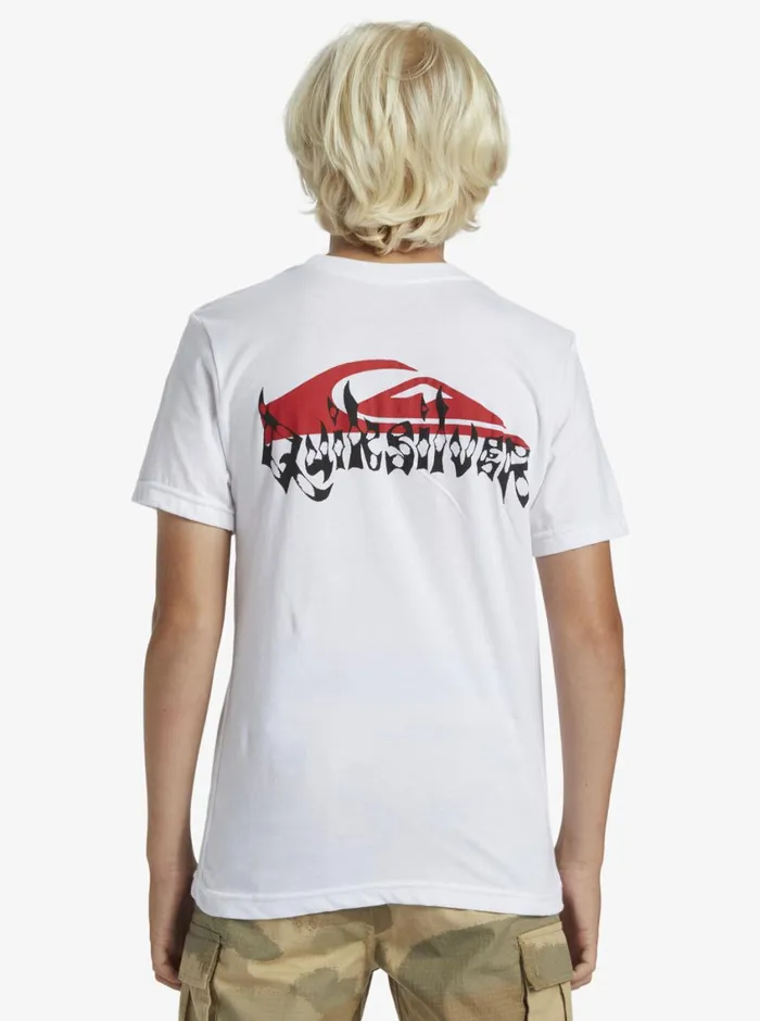 Quiksilver 816 Surf Core TShirt White Boys Tees Quiksilver 816 Surf Core TShirt White Boys Tees