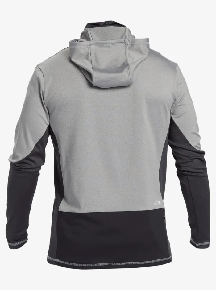 Quiksilver Angler Hooded UPF 50 Long Sleeve Surf Tee Sharkskin MensWaterman Rashguards Quiksilver Angler Hooded UPF 50 Long Sleeve Surf Tee Sharkskin MensWaterman Rashguards