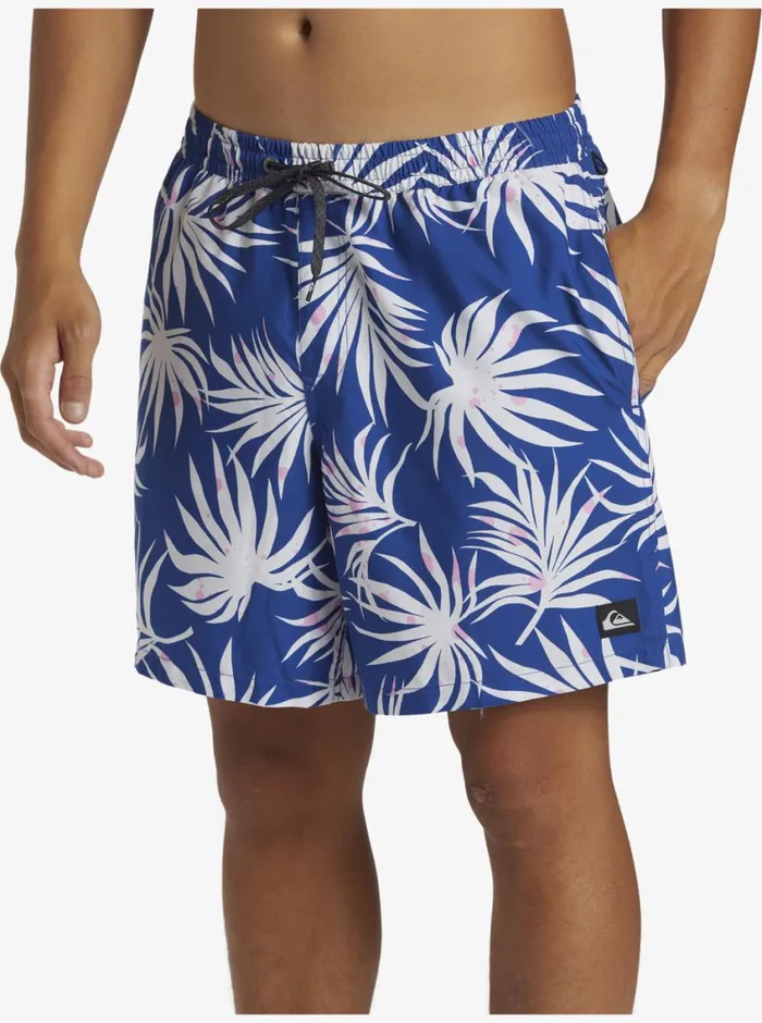 Quiksilver Everyday Mix Volley 17034 Elastic Waist Shorts Monaco Blue Mens Elastic Waist Quiksilver Everyday Mix Volley 17034 Elastic Waist Shorts Monaco Blue Mens Elastic Waist