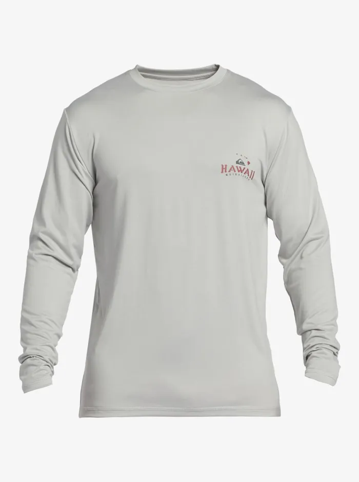 Quiksilver Hi Royalty Surf Long Sleeve UPF 50 Surf TShirt Grey Violet Mens Rashguards Quiksilver Hi Royalty Surf Long Sleeve UPF 50 Surf TShirt Grey Violet Mens Rashguards