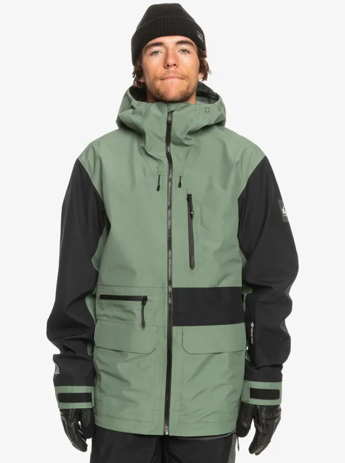 Quiksilver Highline Pro Sammy Carlson 3L GORETEX Technical Snow Jacket Laurel Wreath Mens Snow Jackets Quiksilver Highline Pro Sammy Carlson 3L GORETEX Technical Snow Jacket Laurel Wreath Mens Snow Jackets