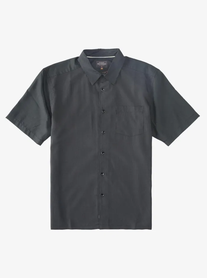 Quiksilver Kings Cliff Short Sleeve Shirt Black Kings Cliff MensWaterman Shirts and Polos Quiksilver Kings Cliff Short Sleeve Shirt Black Kings Cliff MensWaterman Shirts and Polos