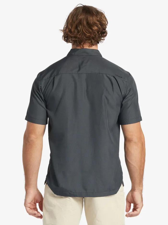 Quiksilver Kings Cliff Short Sleeve Shirt Black Kings Cliff MensWaterman Shirts and Polos Quiksilver Kings Cliff Short Sleeve Shirt Black Kings Cliff MensWaterman Shirts and Polos