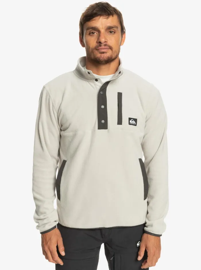 Quiksilver No Destination Snap Fleece Pullover Gray Violet Mens Sweatshirts and Hoodies Quiksilver No Destination Snap Fleece Pullover Gray Violet Mens Sweatshirts and Hoodies