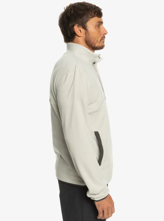 Quiksilver No Destination Snap Fleece Pullover Gray Violet Mens Sweatshirts and Hoodies Quiksilver No Destination Snap Fleece Pullover Gray Violet Mens Sweatshirts and Hoodies