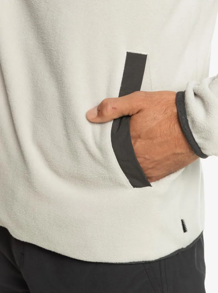 Quiksilver No Destination Snap Fleece Pullover Gray Violet Mens Sweatshirts and Hoodies Quiksilver No Destination Snap Fleece Pullover Gray Violet Mens Sweatshirts and Hoodies
