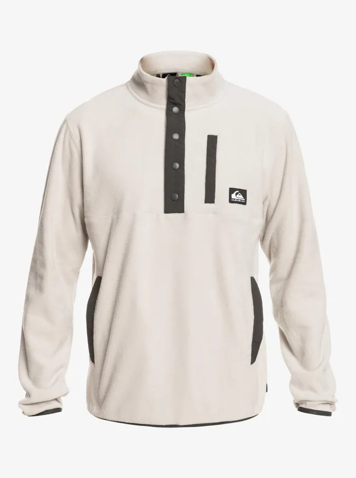 Quiksilver No Destination Snap Fleece Pullover Gray Violet Mens Sweatshirts and Hoodies Quiksilver No Destination Snap Fleece Pullover Gray Violet Mens Sweatshirts and Hoodies