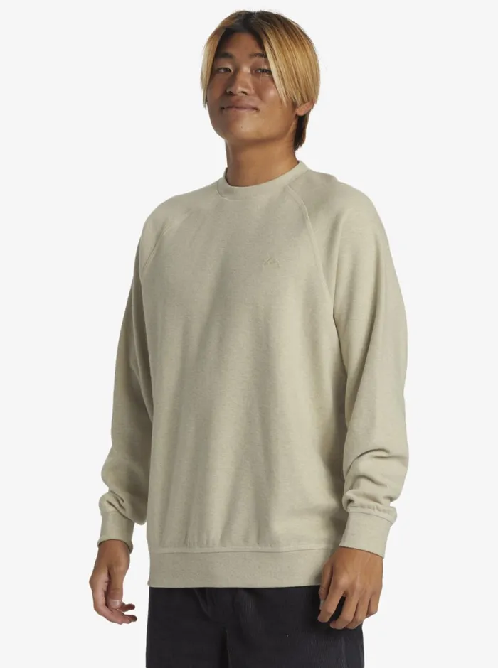 Quiksilver Raglans Long Sleeve Knit Crew Neck Sweatshirt Oyster White Heather Mens Sweatshirts and Hoodies Quiksilver Raglans Long Sleeve Knit Crew Neck Sweatshirt Oyster White Heather Mens Sweatshirts and Hoodies