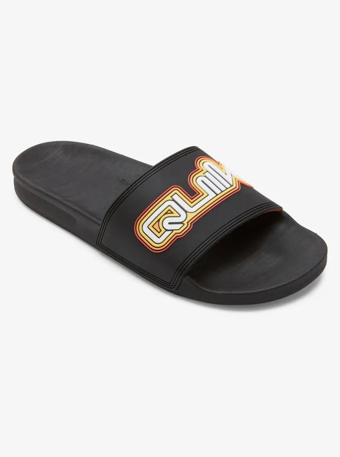 Quiksilver Rivi Wordmark Slide II Sandals Black 2 Mens Sandals
