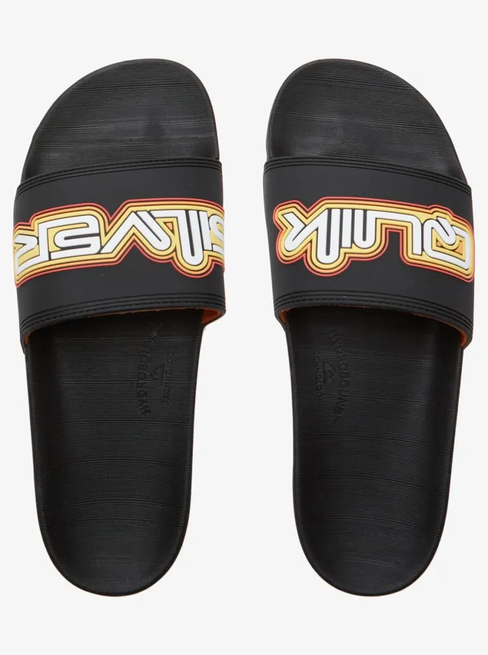 Quiksilver Rivi Wordmark Slide II Sandals Black 2 Mens Sandals Quiksilver Rivi Wordmark Slide II Sandals Black 2 Mens Sandals