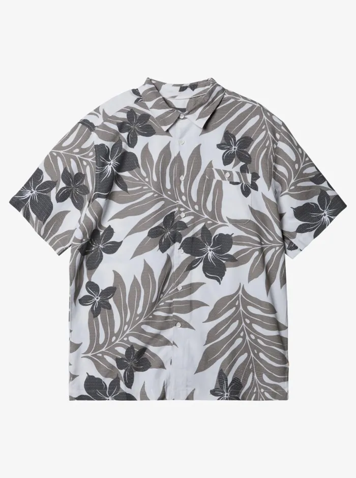 Quiksilver Shonan Short Sleeve Shirt Whiteblack MensWaterman Shirts and Polos Quiksilver Shonan Short Sleeve Shirt Whiteblack MensWaterman Shirts and Polos