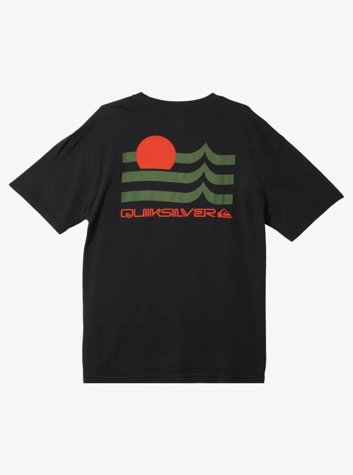 Quiksilver Tipping Sunsets TShirt Tarmac Mens Tees Quiksilver Tipping Sunsets TShirt Tarmac Mens Tees
