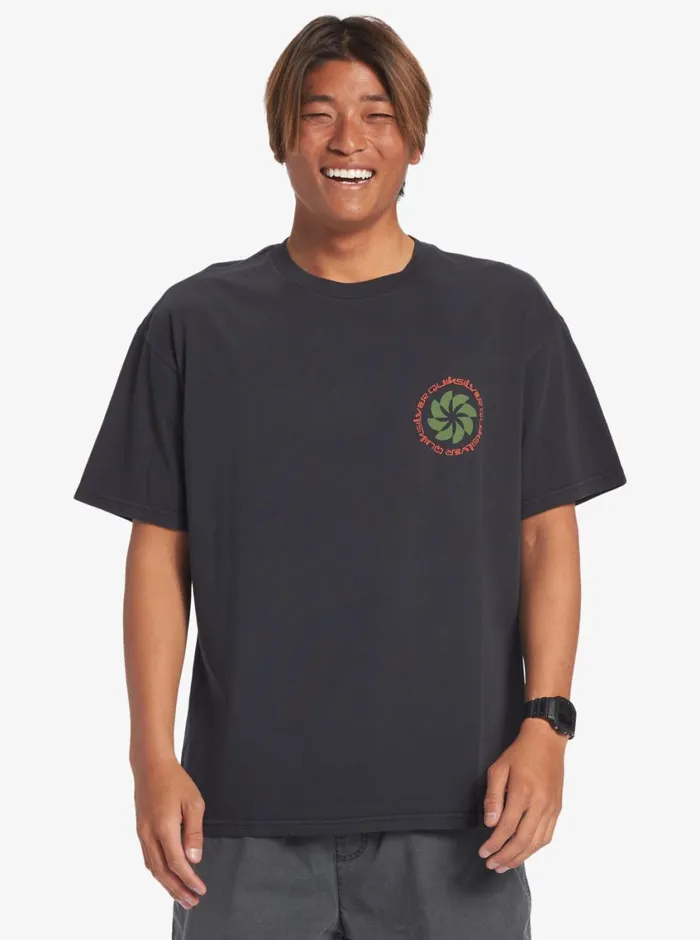 Quiksilver Tipping Sunsets TShirt Tarmac Mens Tees Quiksilver Tipping Sunsets TShirt Tarmac Mens Tees