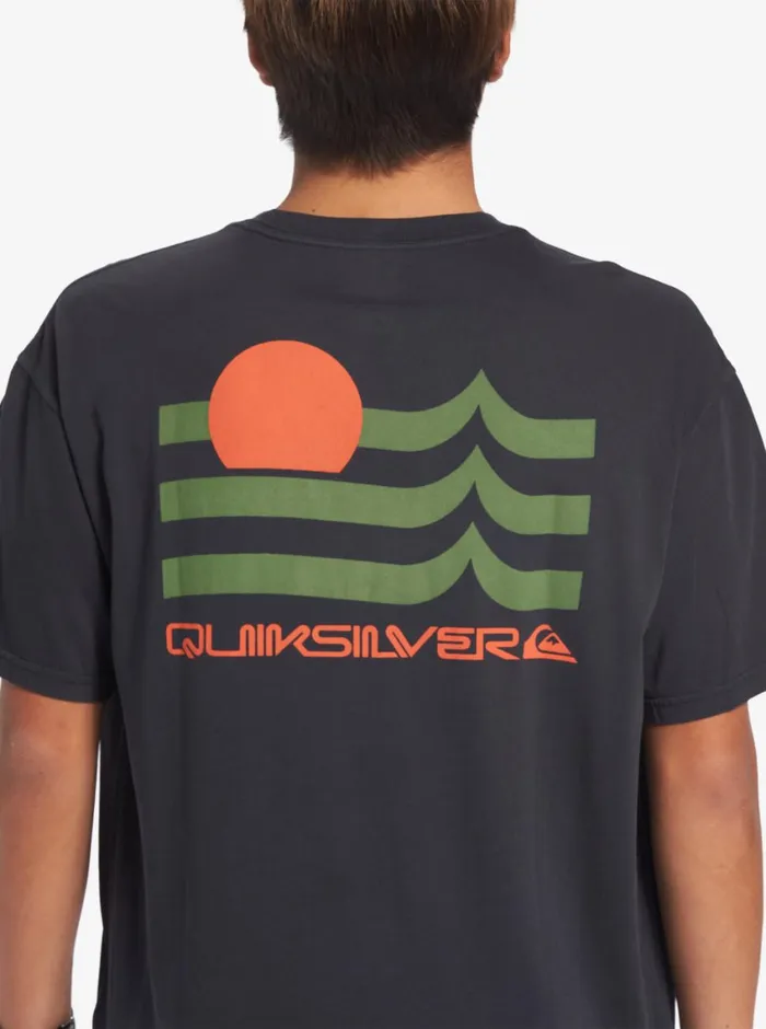 Quiksilver Tipping Sunsets TShirt Tarmac Mens Tees Quiksilver Tipping Sunsets TShirt Tarmac Mens Tees