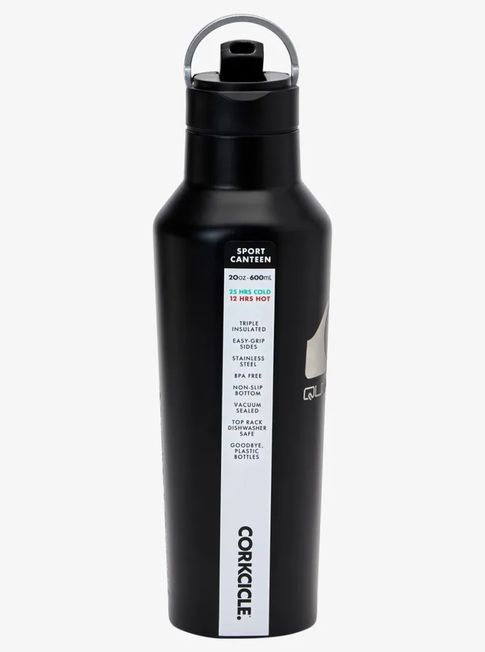 Quiksilver X Corkcicle Water Bottle Black Mens Water Bottles Quiksilver X Corkcicle Water Bottle Black Mens Water Bottles