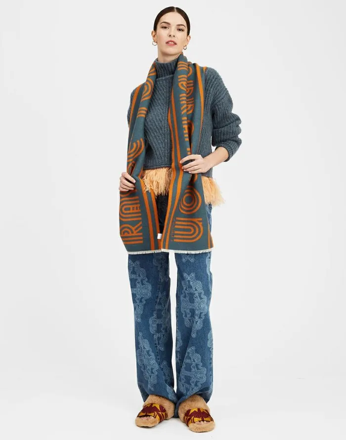 Ready To Wear Foulards and Scarves La Double J Raise Your Vibration Scarf Dark Green Ready To Wear Foulards and Scarves La Double J Raise Your Vibration Scarf Dark Green