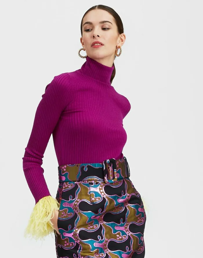 Ready To Wear Knitwear La Double J High Kick Top Purple