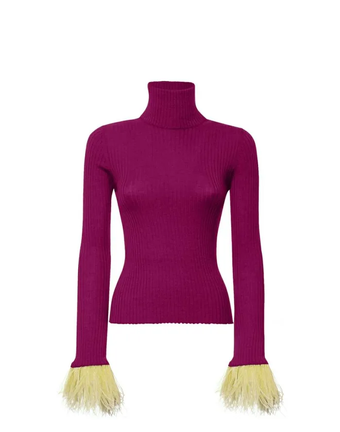Ready To Wear Knitwear La Double J High Kick Top Purple Ready To Wear Knitwear La Double J High Kick Top Purple