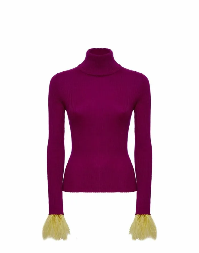 Ready To Wear Knitwear La Double J High Kick Top Purple Ready To Wear Knitwear La Double J High Kick Top Purple