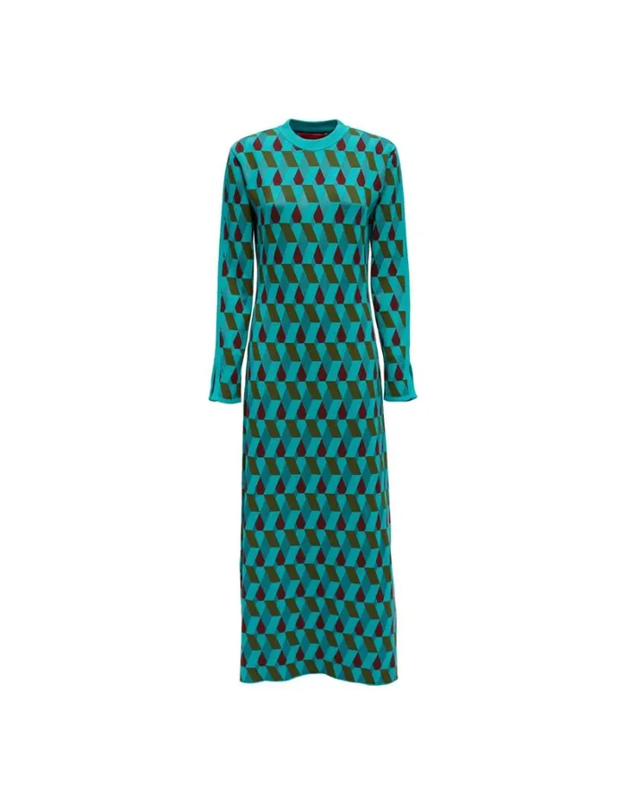 Ready To Wear Knitwear La Double J Knit Leisure Dress Azzurro Militare Bordeaux Ready To Wear Knitwear La Double J Knit Leisure Dress Azzurro Militare Bordeaux