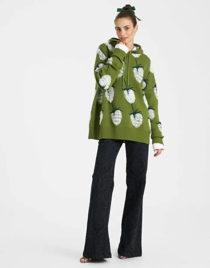 Ready To Wear Knitwear La Double J Lampone Hoodie Green Ready To Wear Knitwear La Double J Lampone Hoodie Green