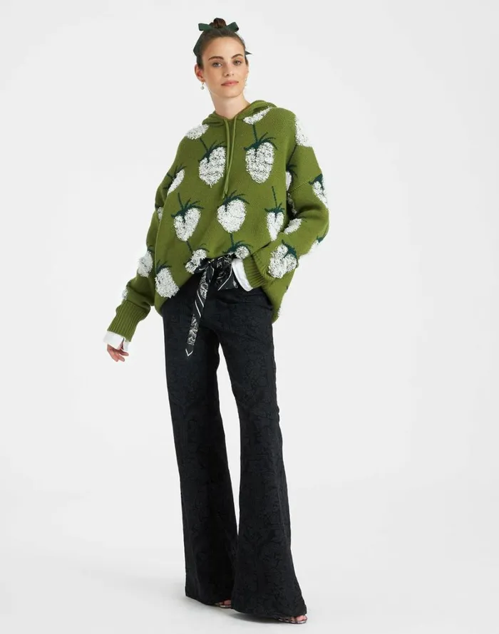 Ready To Wear Knitwear La Double J Lampone Hoodie Green Ready To Wear Knitwear La Double J Lampone Hoodie Green