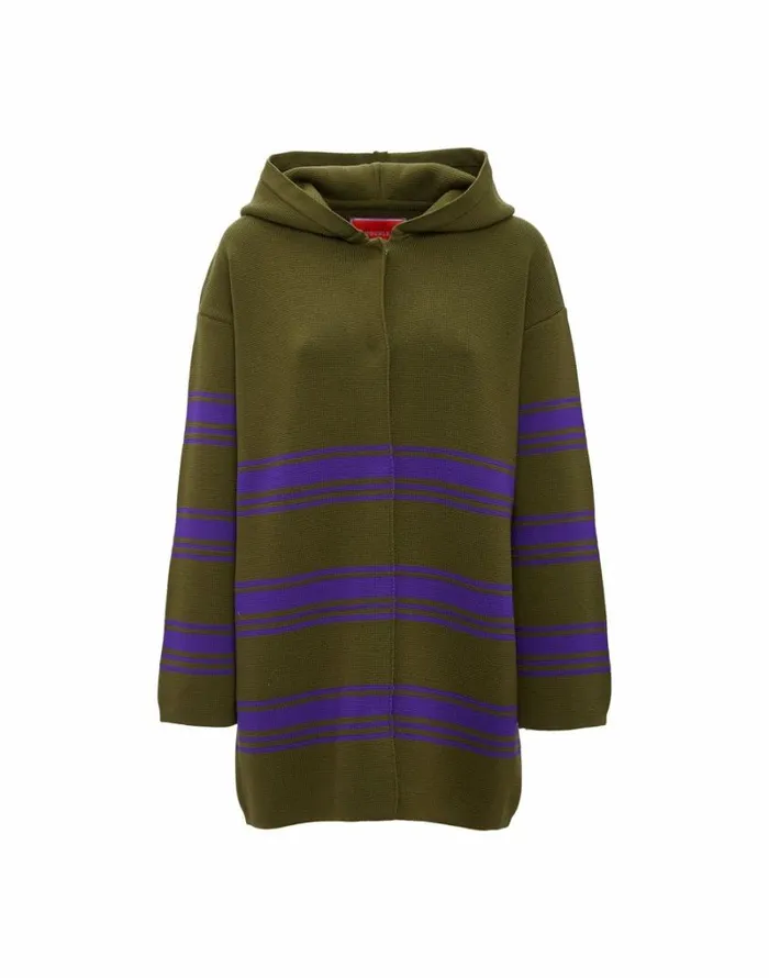 Ready To Wear Knitwear La Double J Tones Parka Viola Militare