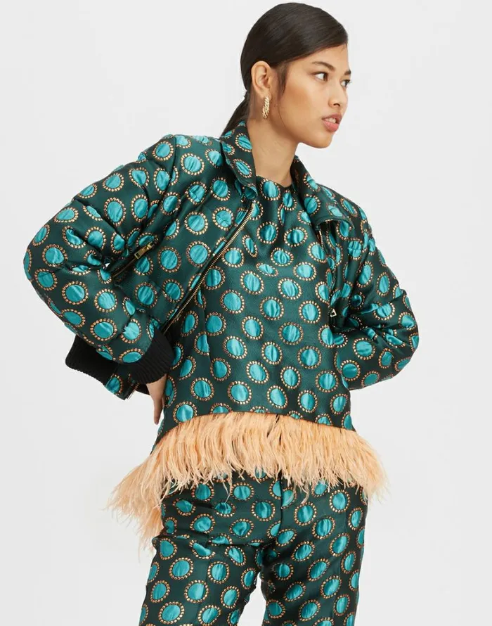 Ready To Wear Outerwear La Double J La Comasca Puffer Bomber Winter Sun Emerald Ready To Wear Outerwear La Double J La Comasca Puffer Bomber Winter Sun Emerald