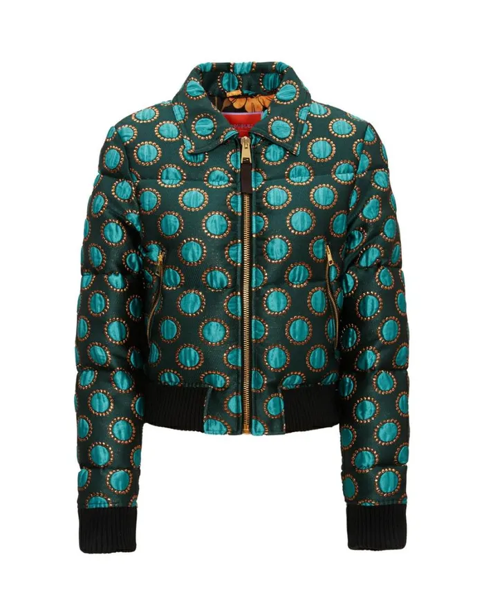 Ready To Wear Outerwear La Double J La Comasca Puffer Bomber Winter Sun Emerald Ready To Wear Outerwear La Double J La Comasca Puffer Bomber Winter Sun Emerald