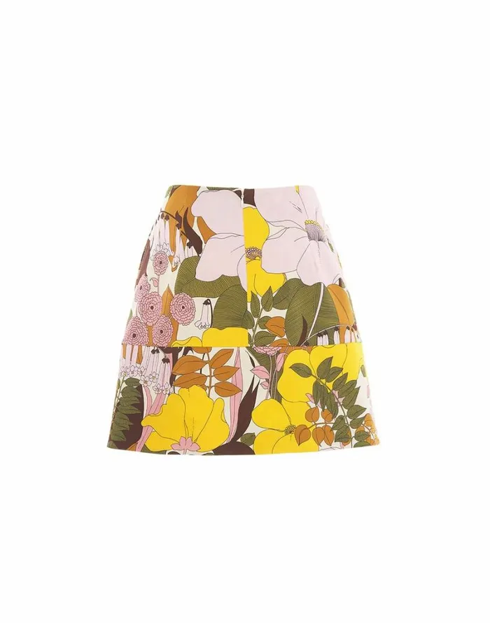Ready To Wear Skirts La Double J Mini Skirt Big Flower Rose Ready To Wear Skirts La Double J Mini Skirt Big Flower Rose
