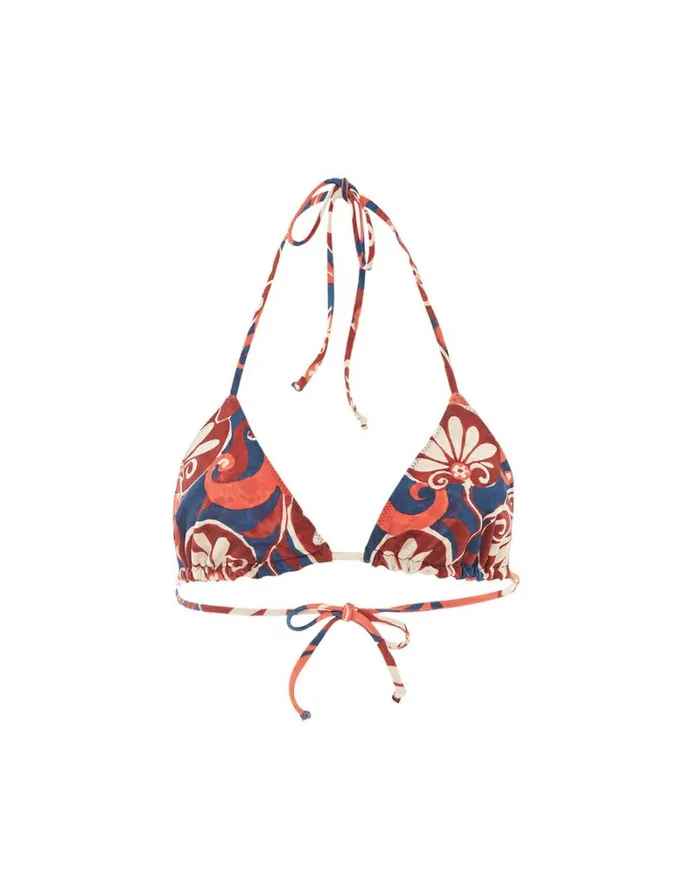 Ready To Wear Swimwear La Double J Triangle Bikini Top Moonflower Navy Ready To Wear Swimwear La Double J Triangle Bikini Top Moonflower Navy