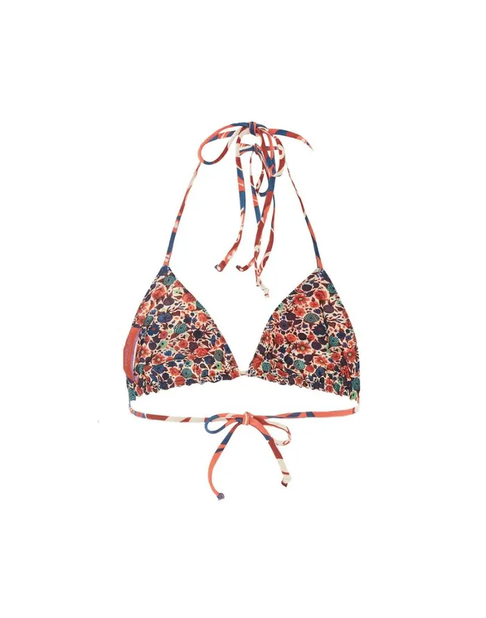Ready To Wear Swimwear La Double J Triangle Bikini Top Moonflower Navy Ready To Wear Swimwear La Double J Triangle Bikini Top Moonflower Navy