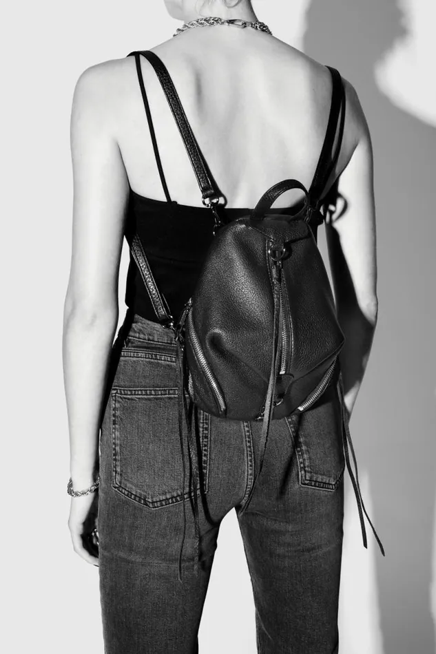 Rebecca Minkoff Backpacks Convertible Mini Julian Backpack Blackgunmetal 8211 Handbags