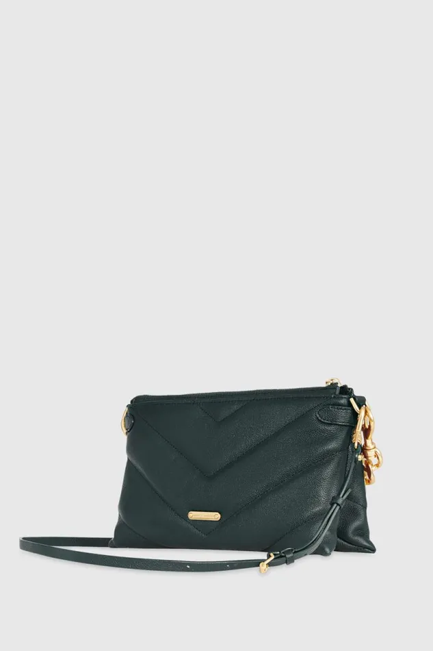 Rebecca Minkoff Crossbody Bags Edie Maxi Medium Crossbody Deep Jadeantique Brass 8211 Handbags