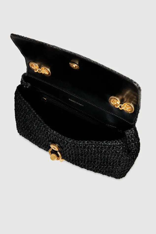 Rebecca Minkoff Crossbody Bags Edie Medium Crossbody Blackantique Brass 8211 Handbags