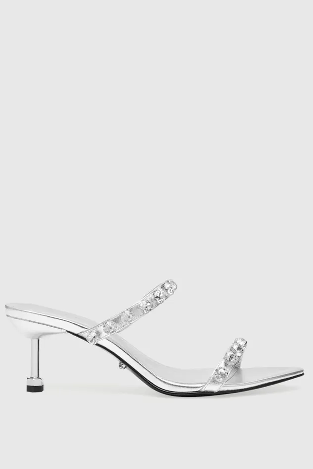 Rebecca Minkoff Shoes Juliana Crystal Mule Silver 8211 Shoes