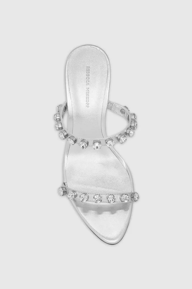 Rebecca Minkoff Shoes Juliana Crystal Mule Silver 8211 Shoes