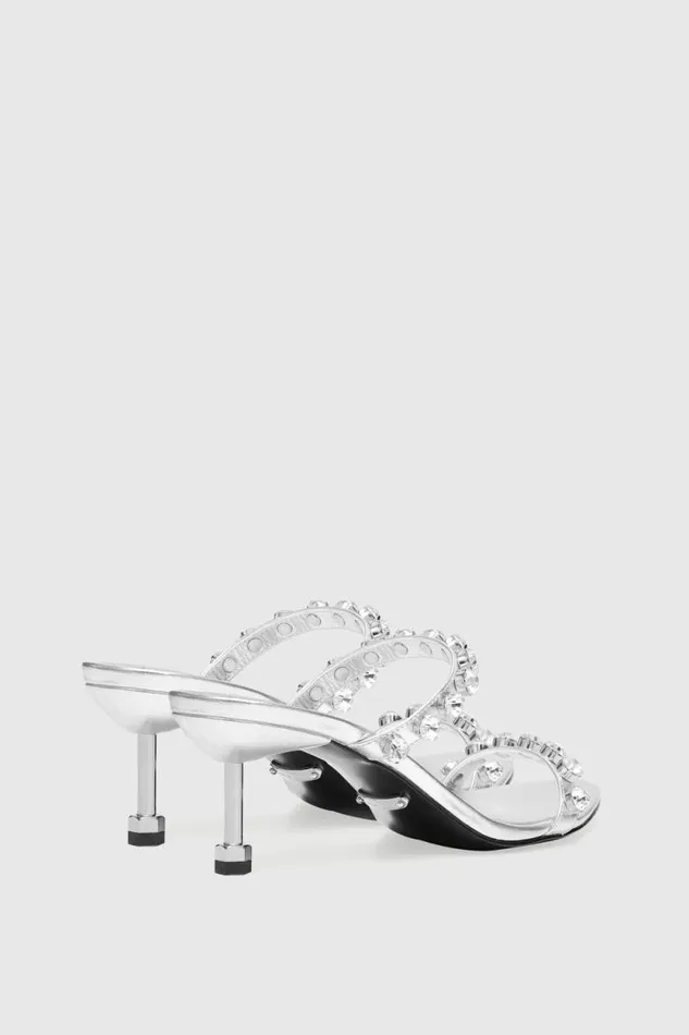 Rebecca Minkoff Shoes Juliana Crystal Mule Silver 8211 Shoes