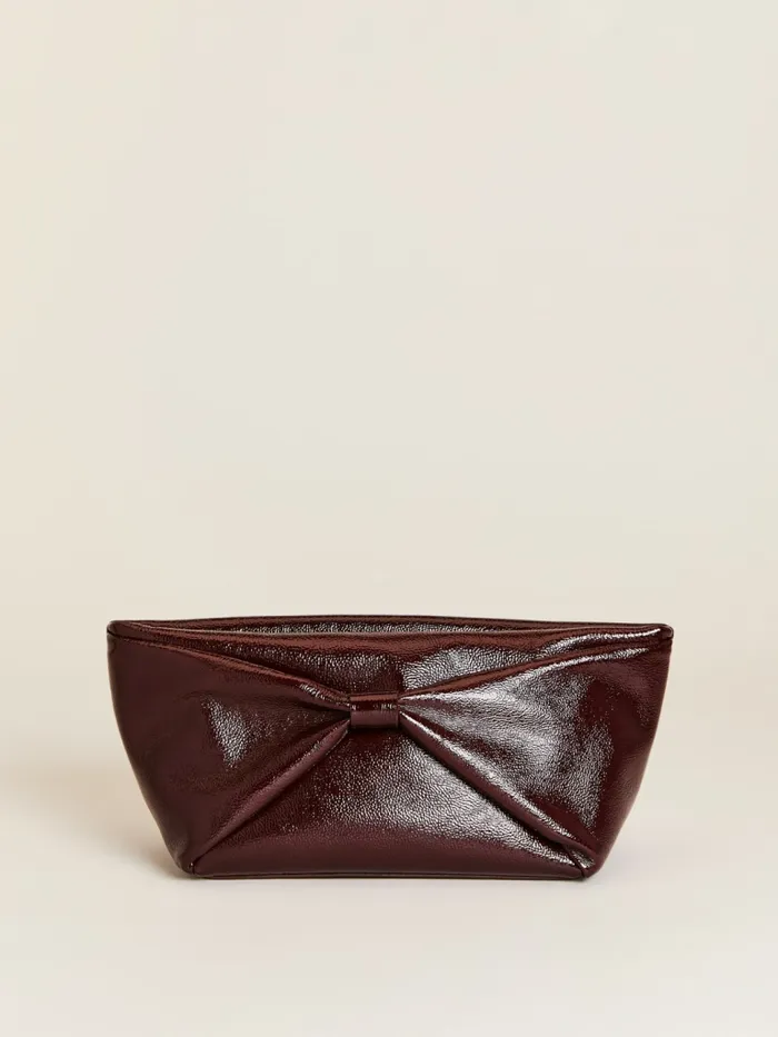 Reformation Clutches Silvana Clutch Rum Raisin Crinkle Patent 8211 Women
