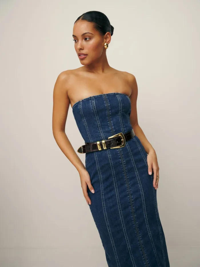 Reformation Dresses Anais Strapless Denim Midi Dress Griffin 8211 Women Reformation Dresses Anais Strapless Denim Midi Dress Griffin 8211 Women