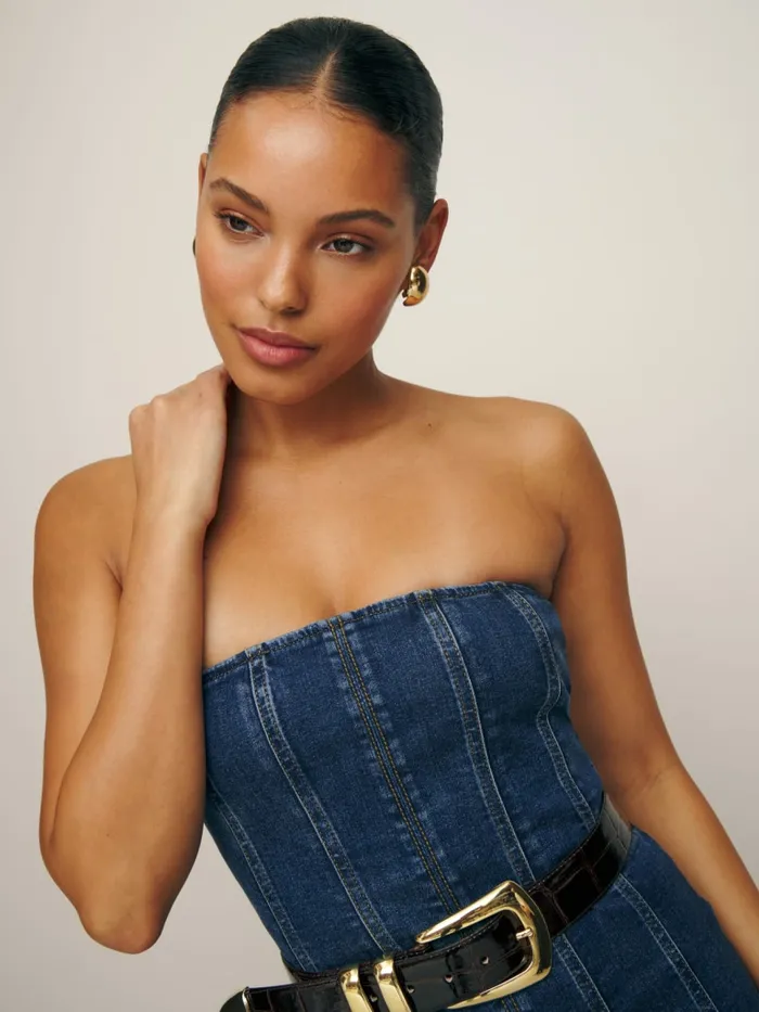 Reformation Dresses Anais Strapless Denim Midi Dress Griffin 8211 Women Reformation Dresses Anais Strapless Denim Midi Dress Griffin 8211 Women