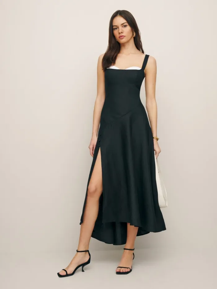 Reformation Dresses Bekki Linen Dress Black 8211 Women Reformation Dresses Bekki Linen Dress Black 8211 Women